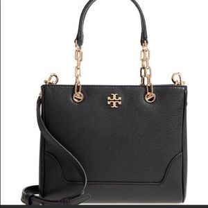 Small Black Tory Burch Carter Crossbody Tote Purse